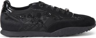 Kurt Geiger Womens Lavender Bead Sneakers - Black Fabric - Size UK 8