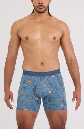 Saxx Quest Quick Dry Mesh Boxer Briefs in Canyonlands-Wsh Blue at Nordstrom, Size Xx-Large