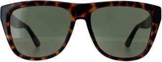 Gucci Rectangle Mens Havana Green GG1345S - Brown - One Size