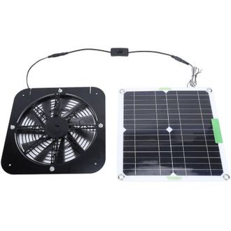 OEM Ventilador Extractor Solar De 100 W, Panel De Ventilaci&oacute;n De 13,5 Pulgadas, Ideal Para Perros, Gallineros, Invernaderos Y Autocaravanas -crezuo