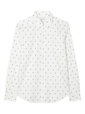 Paul Smith Camicia in cotone con stampa farfalla - Bianco