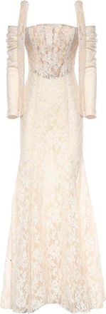 Galia Lahav Camellia Lace Maxi Dress