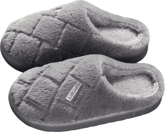 Generic Womens Cozy Slippers for Indoor and Outdoor Use Comfortable Thick Sole Fuzzy Slides for Winter and Everyday Relaxation (b-Grey, 4-5)