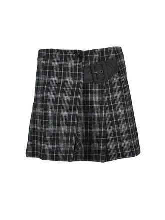 Pinko Black Polyester-Blend Pleated Skirt