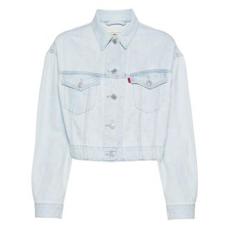 Levi's Jassen, Dames, Blauw, S, Denim, Featherweight Trucker