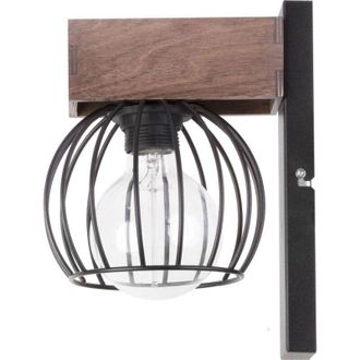 Sigma Milan 31577 Applique Nera e Marrone Design Industriale