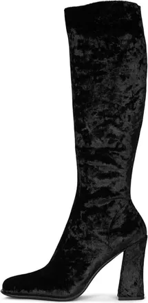 Jeffrey Campbell Womens Naissance Boots In Black Velvet