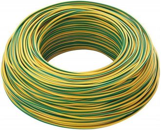 Trade Shop Trade Shop - Cavo Giallo Verde 100 Mt Isolato Unipolare 1x2,5 Antifiamma Materiale Elettrico