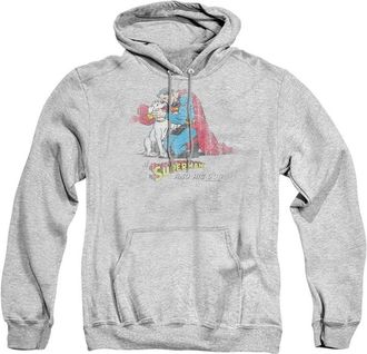Gildan Superman And His Dog Adult Pull Over Hoodie / Hooded Sweatshirt