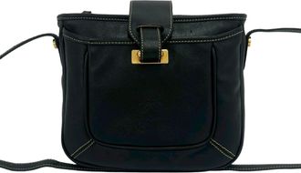 Loewe Black Leather Shoulder Bag Tote Bag (Pre-Owned)
