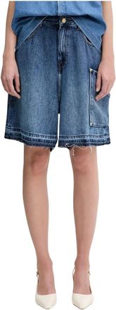 Ganni Denim Shorts - Dames - Denim shorts - Blauw - W29 - Denim - Korte Broeken