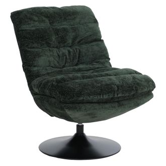 Hhg [nunca Usado] Sill&oacute;n De Sal&oacute;n Hhg-190, Sill&oacute;n De C&oacute;ctel/tapizado/relax, Giratorio, Tejido De Chenilla (470 G/m&sup2;), &Ouml;ko-tex, Acero, Verde