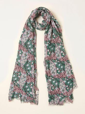 Fat Face FatFace Burgundy Red Japanese Rose Scarf