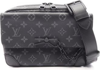Louis Vuitton Black Pvc Leather Handbag Shoulder Bag (Pre-Owned)