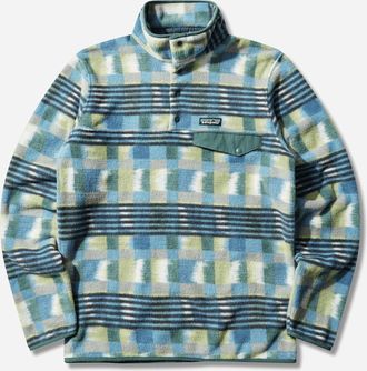 Patagonia Men s Lightweight Synchilla Snap-T Fleece Pullover Painted Lines Shore Blue