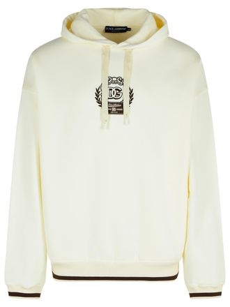 Dolce & Gabbana Elfenbeinfarbenes Baumwoll-Sweatshirt von Dolce & Gabbana