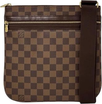Louis Vuitton Pre-owned Cross Body Bags, male, Brown, Size: ONE SIZE Pre-owned Vintage Canvas Cross Body Bag