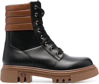Baldinini Enkellaarsjes - Dames - Veterlaarzen - Zwart - 36 EU - Leer - Schoenen
