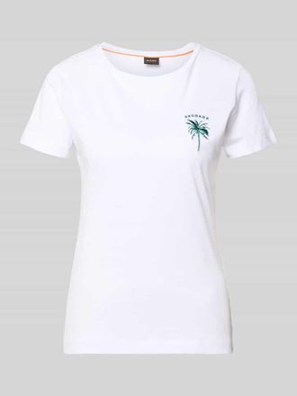 Boss Orange by Hugo Boss BOSS Orange Regular Fit T-Shirt aus reiner Baumwolle Modell C-Elove_4 in Weiss, Gr&ouml;&szlig;e XS