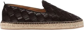Scarosso Martin Donkerbruine Geweven Espadrilles - Heren - Espadrilles - Bruin - 46 EU - Linnen - Schoenen