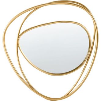 Beliani Beliani - Espejo De Pared Marco De Metal Decorativo Estilo Glam Moderno 50 X 54 Cm Dorado Courcy