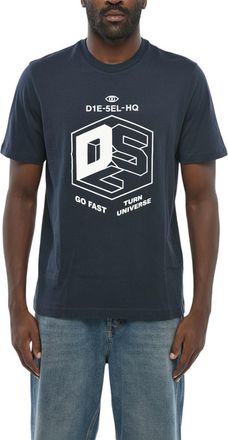 Diesel Navy Blue Graphic T-Shirt