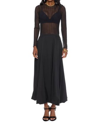 Greylin Mila Bubble Maxi Skirt In Black