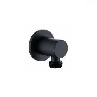 Clifton Shower Round Outlet Elbow Matt Black