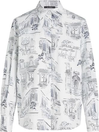 Karl Lagerfeld Camicia Karl Lagerfeld x Jorge Parra - Bianco