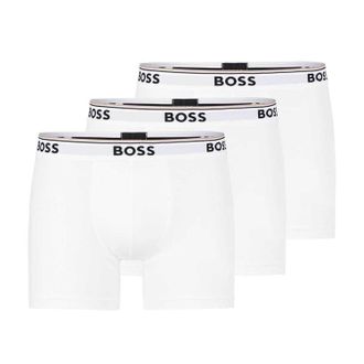HUGO BOSS Heren Boxershort (Pakket van 3) (Wit)