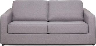 VENTE-UNIQUE.COM Sof&aacute; cama poli&eacute;ster 3 plazas gris 194x223cm