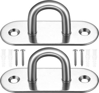 No Brand Ganchos De Techo De Acero Inoxidable, 2 Ganchos Para Columpios De Hasta 250 Kg, Soporte Para Hamaca, Accesorio Para Saco De Boxeo, Soporte De Suspensi