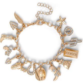 Jessica Simpson 20th Anniversary Charm Bracelet in Gold at Nordstrom