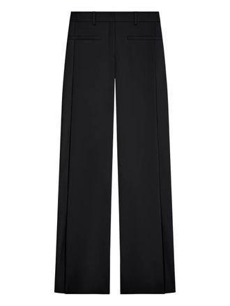 Courr&egrave;ges Geplooide broek met logo - Zwart