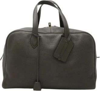 Herm&egrave;s Pre-owned Victoria 43 Borsa da Viaggio in Taurillon Clemence - - Pre-owned - unisex - Verde - ONE SIZE