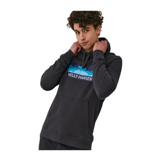 Helly Hansen Nord Graphic Pull Over Hoodie - Heren - Sport - Grijs - Maat: S Katoen