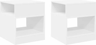vidaXL Mesa Auxiliar 2 Uds. 40,5 X 40 X 45 Cm Madera De Ingenier&iacute;a Vidaxl