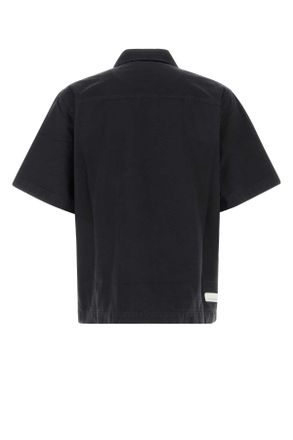 Nine In The Morning Mens Midnight Blue Cotton Shirt Navy Exterior: Camicie