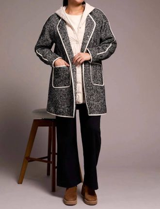 Tribal Lightweight Fooler Coat In Charcoal