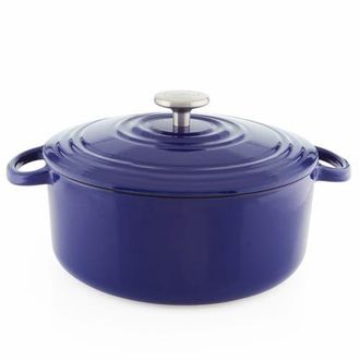 Chantal 3 Qt Round Cast Iron Dutch Oven in Cobalt Blue at Nordstrom