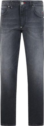 Philipp Plein Jeans, Heren, Zwart, W36, Katoen, Detroit Fit Jeans Basic