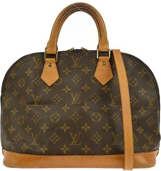 Louis Vuitton Alma Handbag Monogram Canvas Brown Canvas Handbag (Pre-Owned)