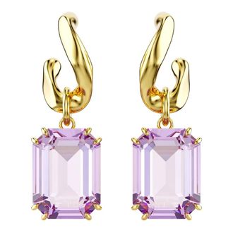 Swarovski Oorbellen Unisex Millenia Drop Oorbellen Octagon Paars Verguld 5694784 - Dames - Oorbellen - Geel - ONE Size - Accessoires