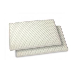 Talamo Italia Par De Almohadas Para Cama, 100% Made In Italy, Almohadas En Viscoel&aacute;stica Masajeadora, Hipoalerg&eacute;nicas Y Transpirables, 73x43xh14 Cm, Con Embalaje Re