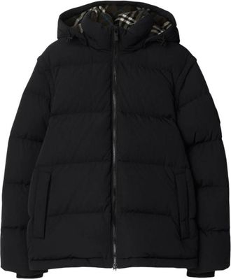 Burberry Detachable Sleeve Hooded Puffer Jacket, Size XX-Large