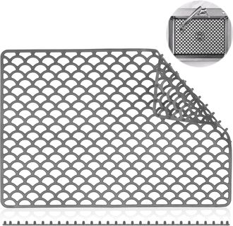 OEM Alfombrilla Para Fregadero, 46 &times; 32 Cm, Alfombrilla Protectora De Silicona Para Fregadero, Gris, Para Usar Como Alfombrilla Para Fregadero O Alfombril