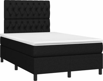 vidaXL Cama Box Spring Con Colch&oacute;n Tela Negro 120x200 Cm Vidaxl