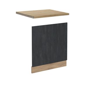 Vicco Panel Frontal R-line, Hormig&oacute;n Negro, 60 Cm Et Roble Vicco