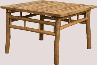 Sklum Sklum - Mesa De Centro Para Jard&iacute;n Cuadrada 70x70 Cm En Bamb&uacute; Jamaik