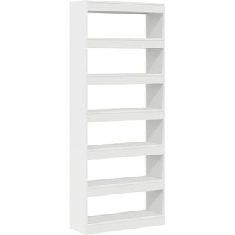 vidaXL Bookcase with Shelf White 80 x 30 x 198 cm Engineered wood Vidaxl